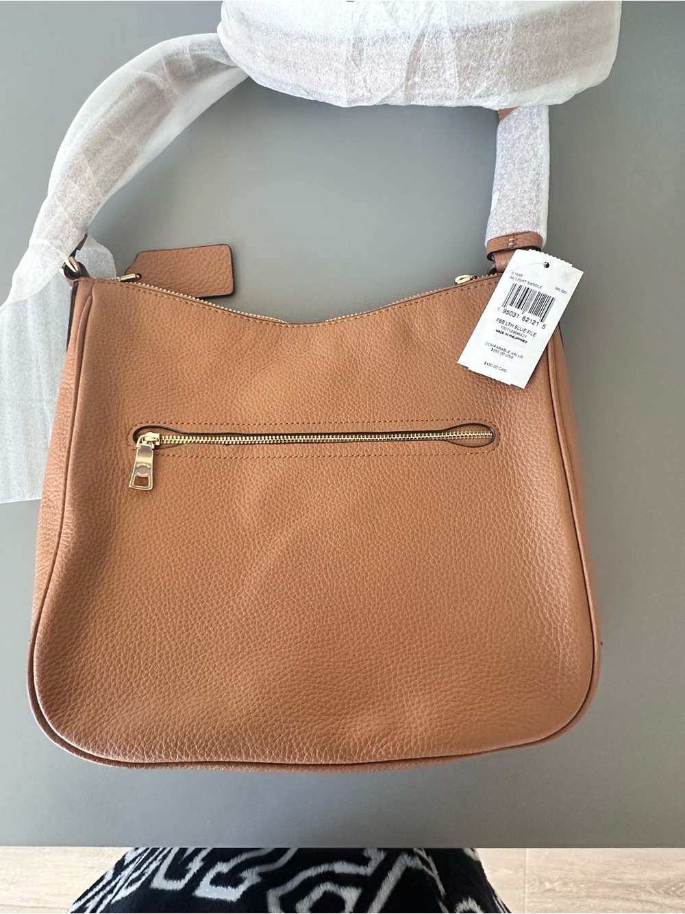 Coach Pebbled Leather Crossbody in Cognac Brown - Picture 2 of 6